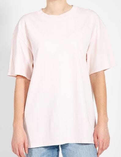 Brunette Oversized Boxy Crew Neck Tee - Bellini tee Brunette the Label