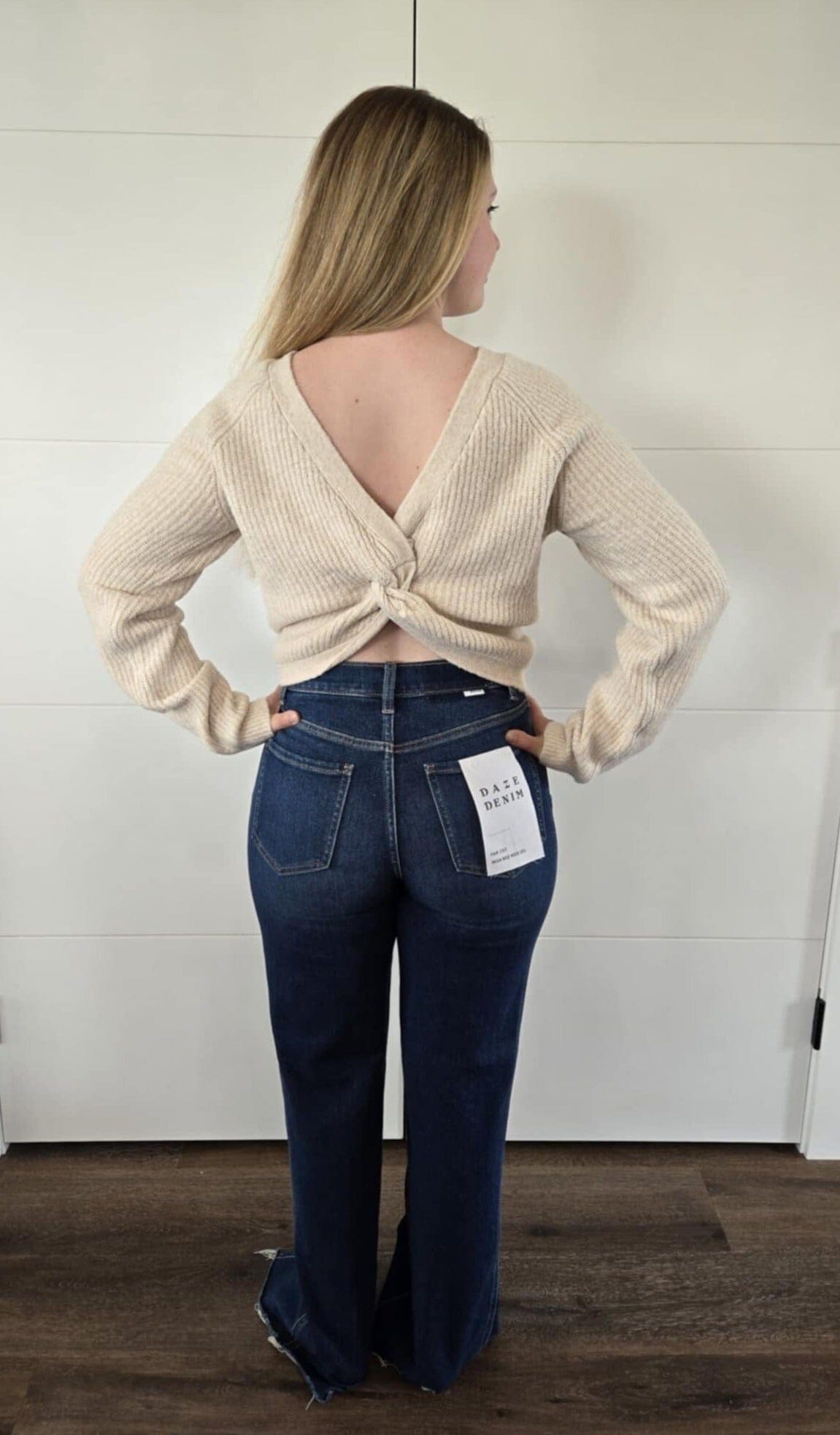 Cece Reversible Twist Sweater - Ivory sweater Sage the Label