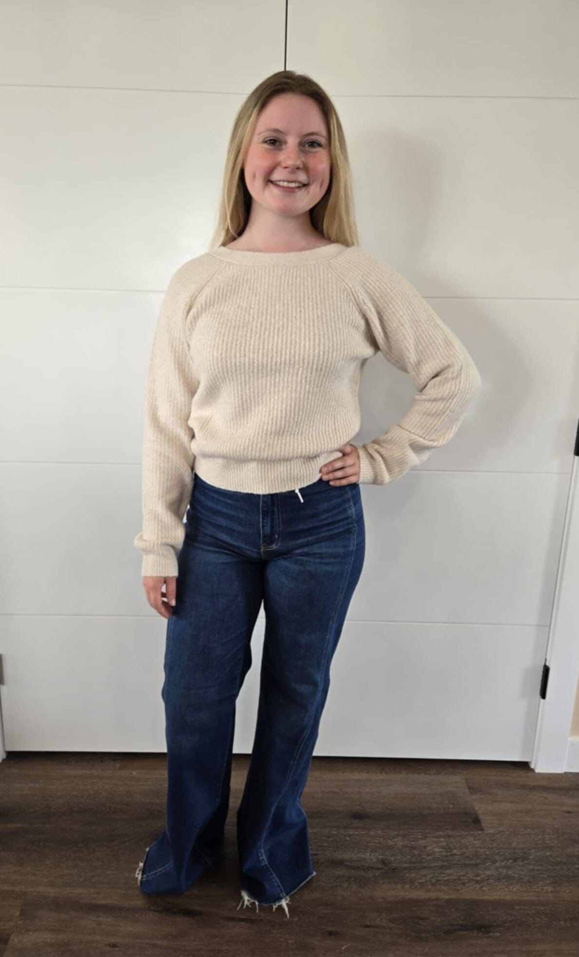 Cece Reversible Twist Sweater - Ivory sweater Sage the Label