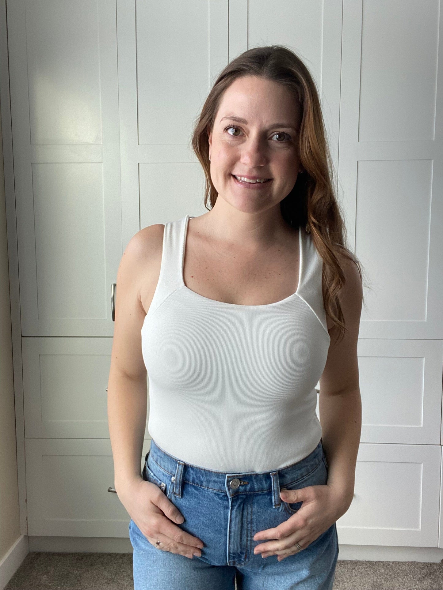 Cream Tank Bodysuit Unapologetic Boutique