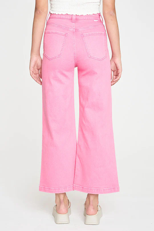 Daze Denim Siren Patch Pocket Wide in Candy - crop length Daze Denim