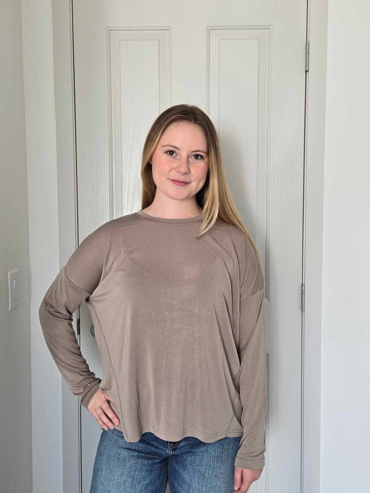 Leila Long Sleeve Crewneck Jersey by RD Style - Nomad Top RD Style