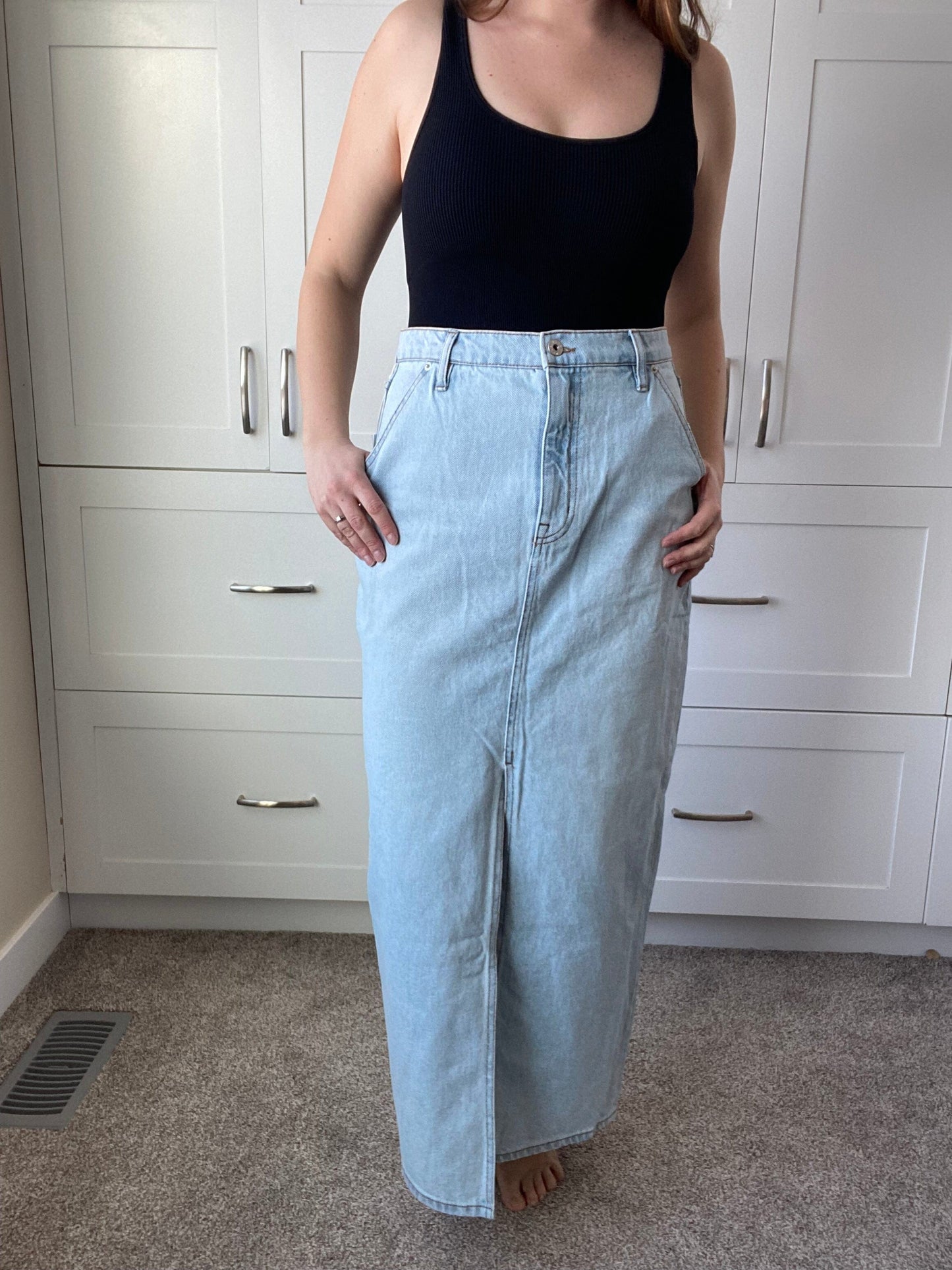Mateo Denim Maxi Skirt by Unpublished Unapologetic Boutique