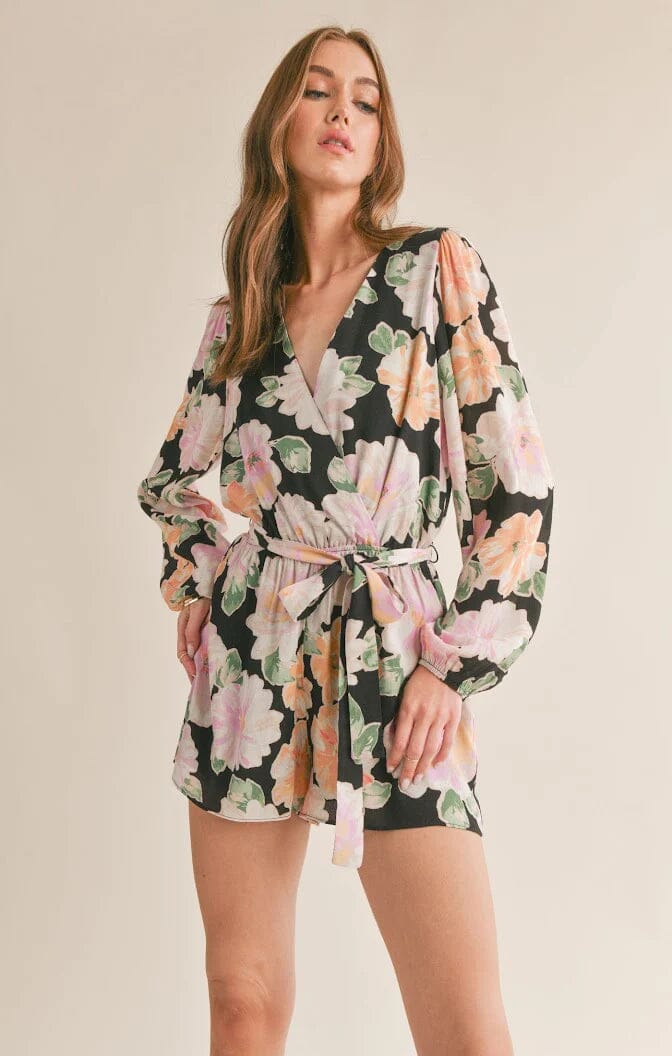 Meadow Floral Romper Romper Sage the Label