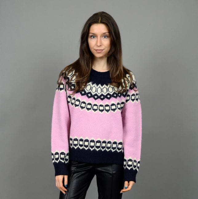 Olga Long Raglan Pullover by RD Style - Pink sweater RD Style