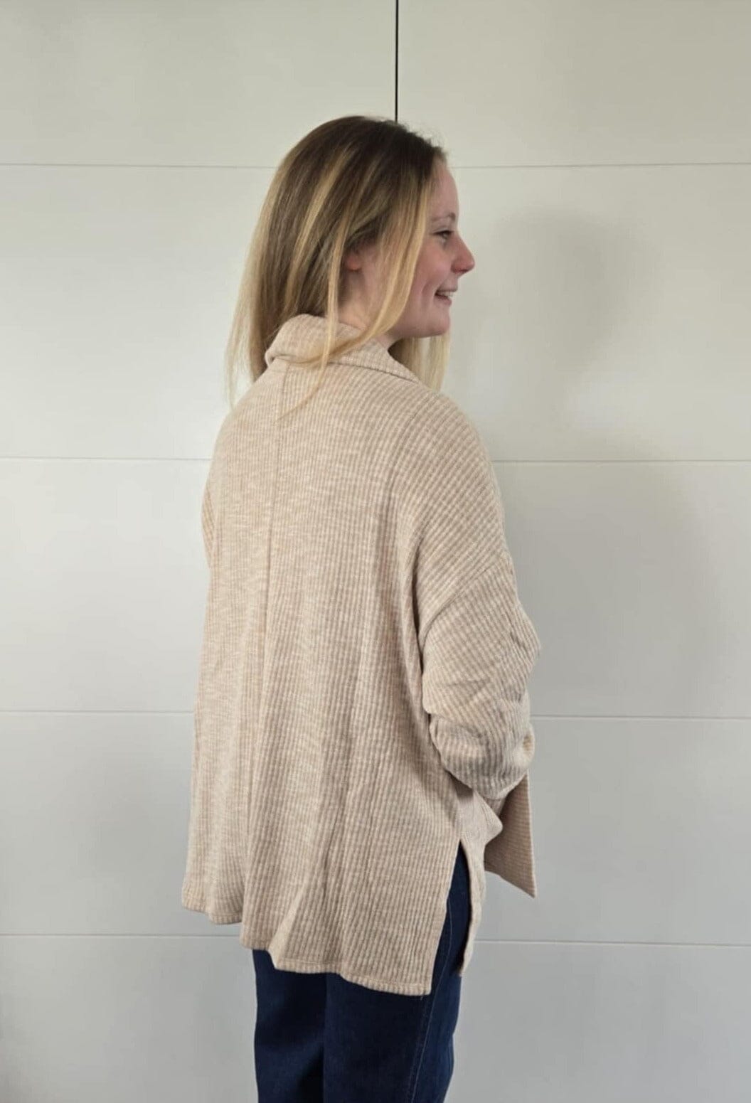 On the Path Half Coatigan - Oatmeal Cardigan Sage the Label