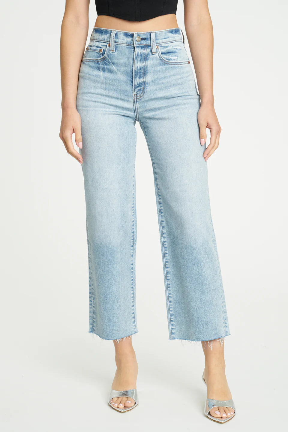 Pleaser High Rise Wide Leg Jeans by Daze Denim jeans Daze Denim