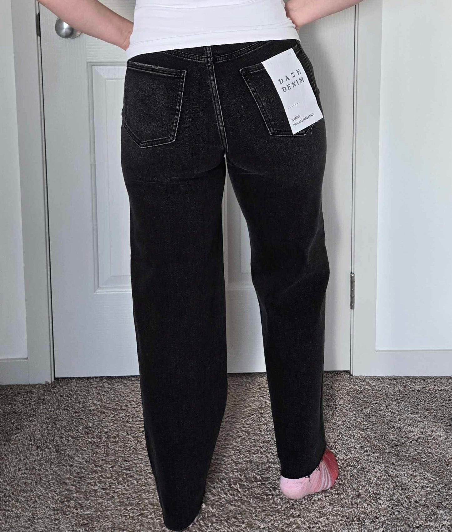Pleaser High Rise Wide Leg Jeans in Vintage by Daze Denim jeans Daze Denim