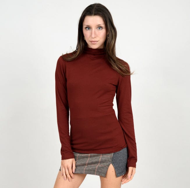 Sarah Long Sleeve T-Neck by RD Style - Chili Top RD Style