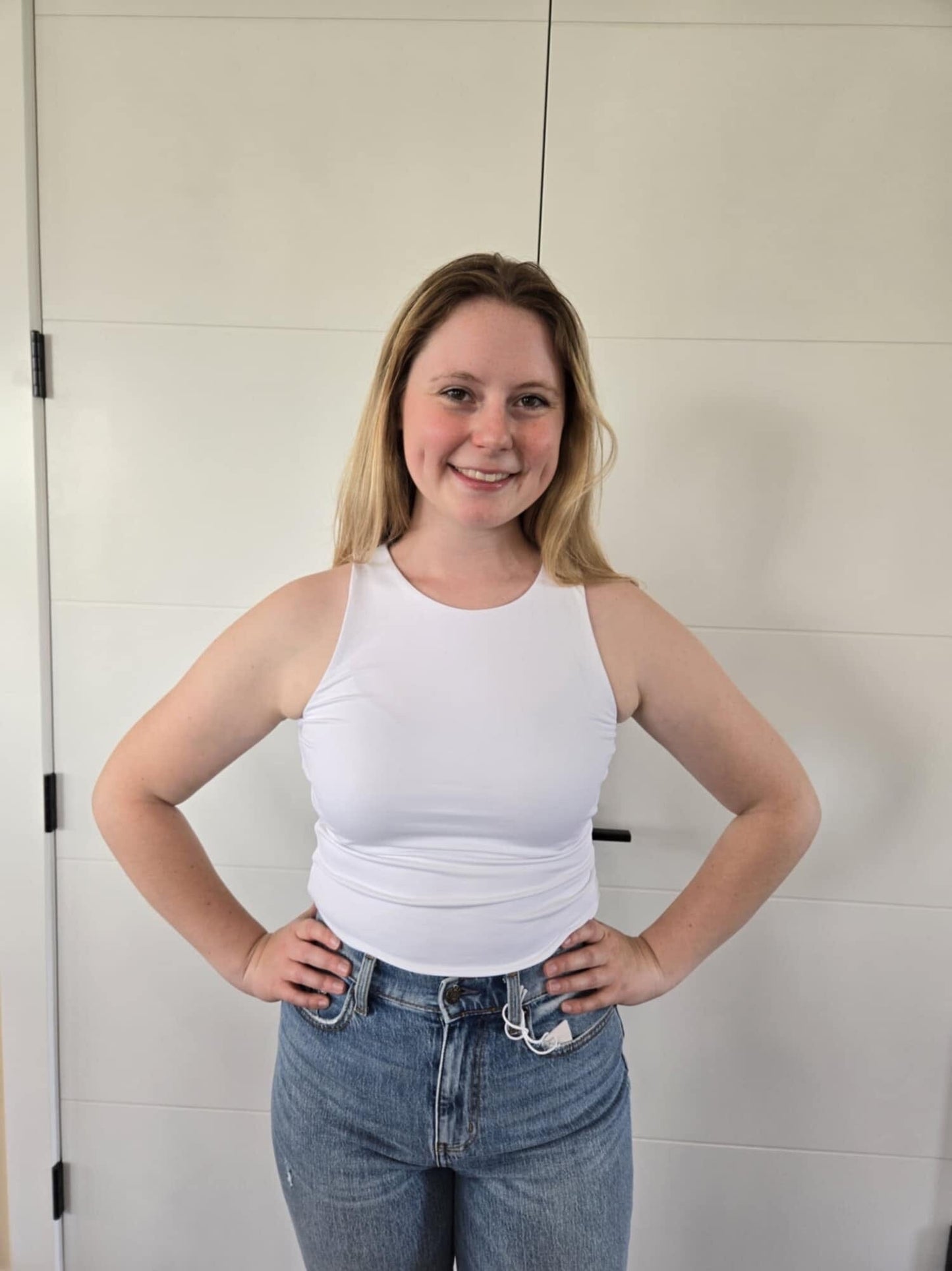 Second Skin Maria Tank Top - White bodysuit RD Style