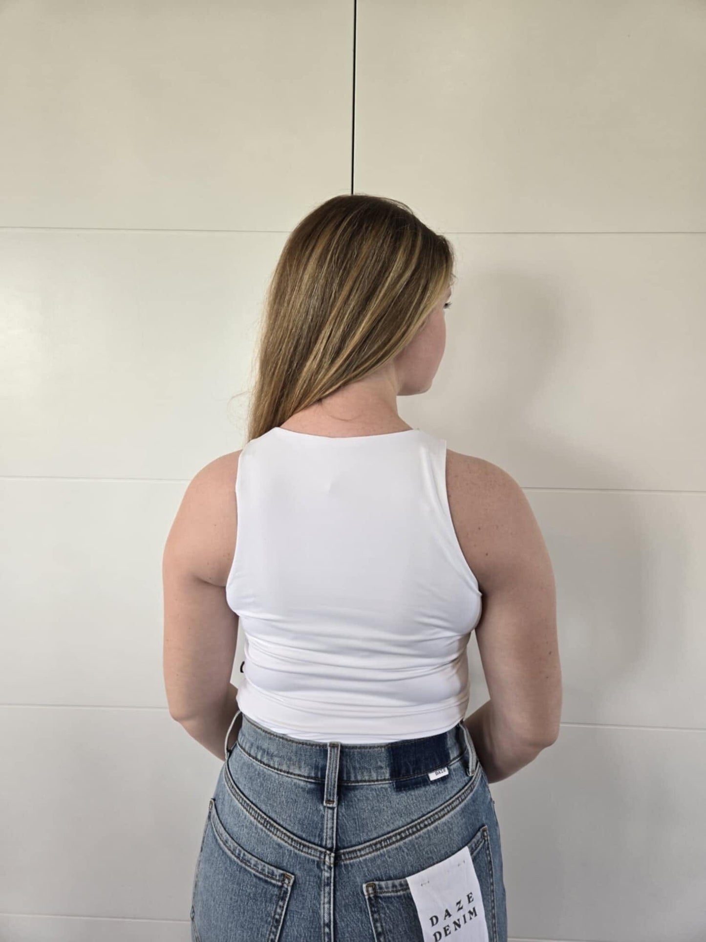 Second Skin Maria Tank Top - White bodysuit RD Style