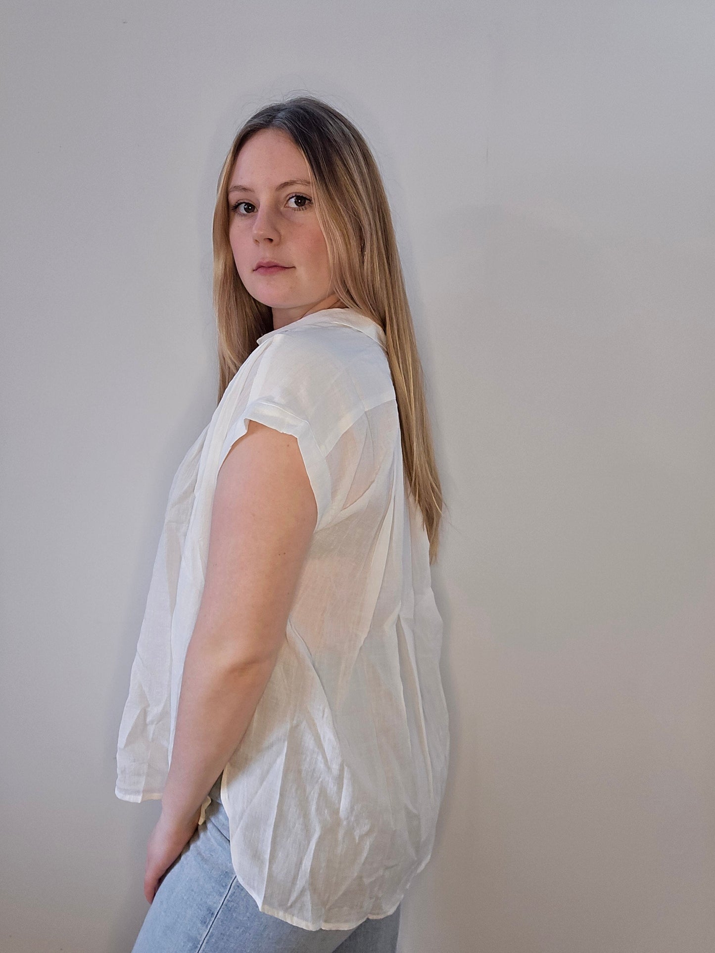 See U Soon Button Up - Ivory tank See U Soon