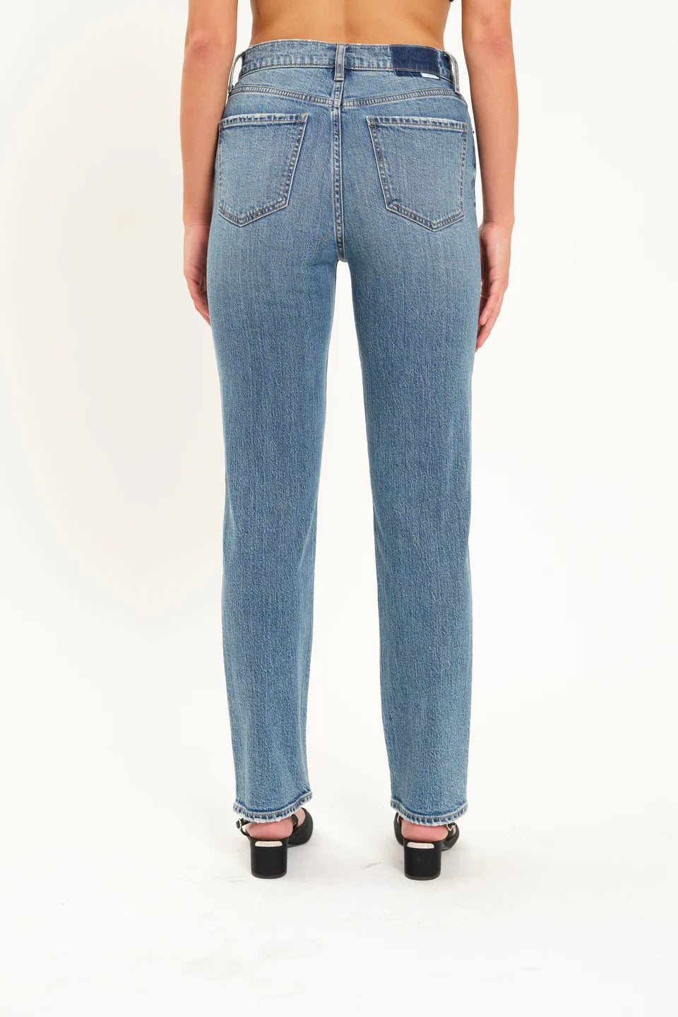 Smarty Pants High Rise Slim Straight Jeans in Brooklyn Vintage by Daze Denim Daze Denim