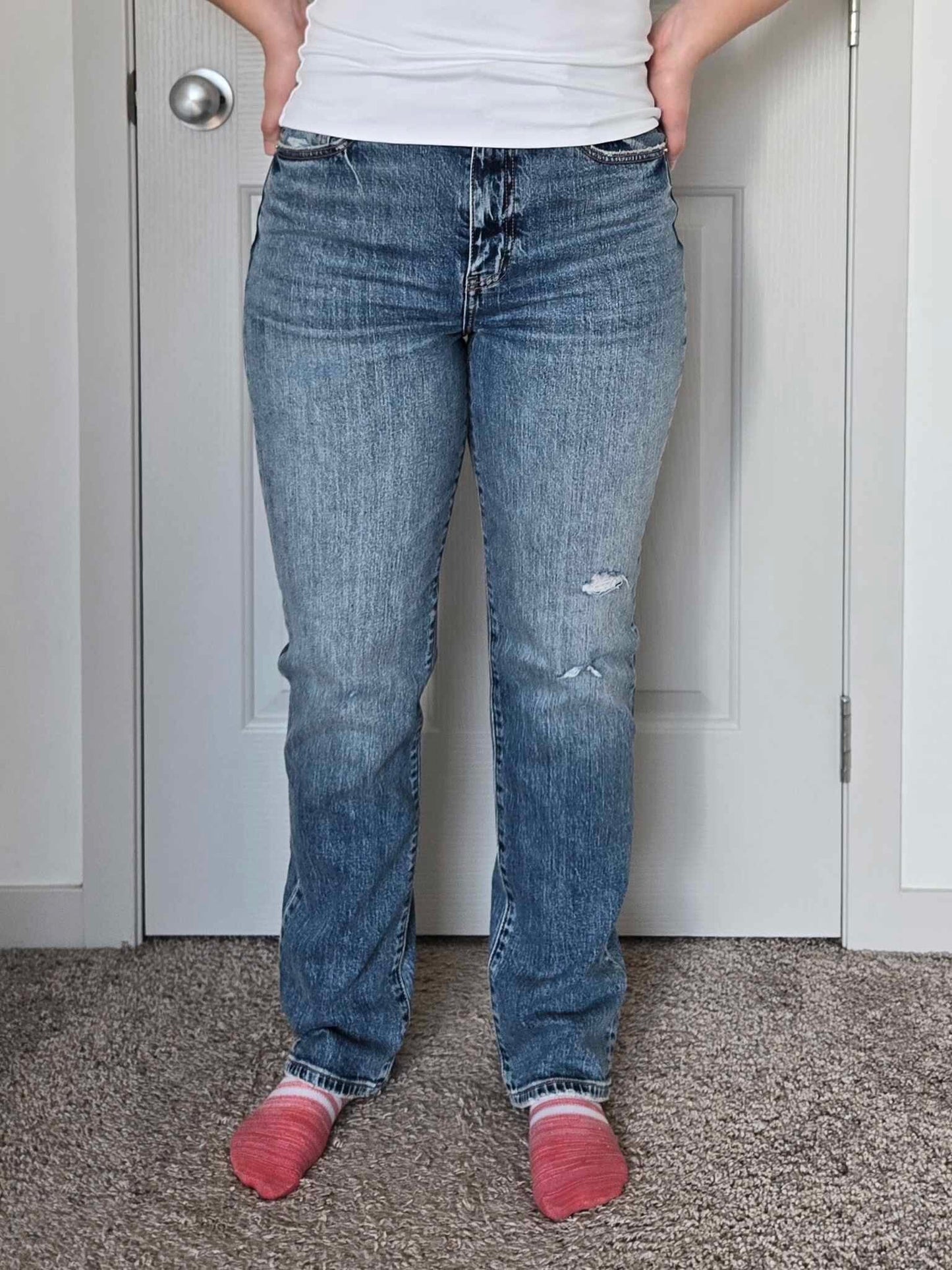 Smarty Pants High Rise Slim Straight Jeans in Brooklyn Vintage by Daze Denim jeans Daze Denim
