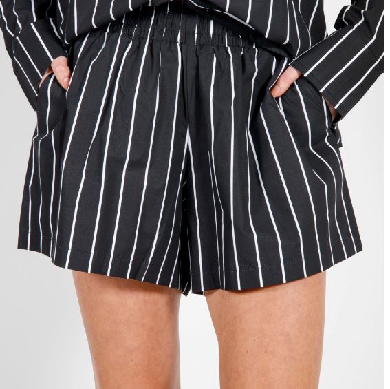 Striped Boxer Short Shorts Brunette the Label