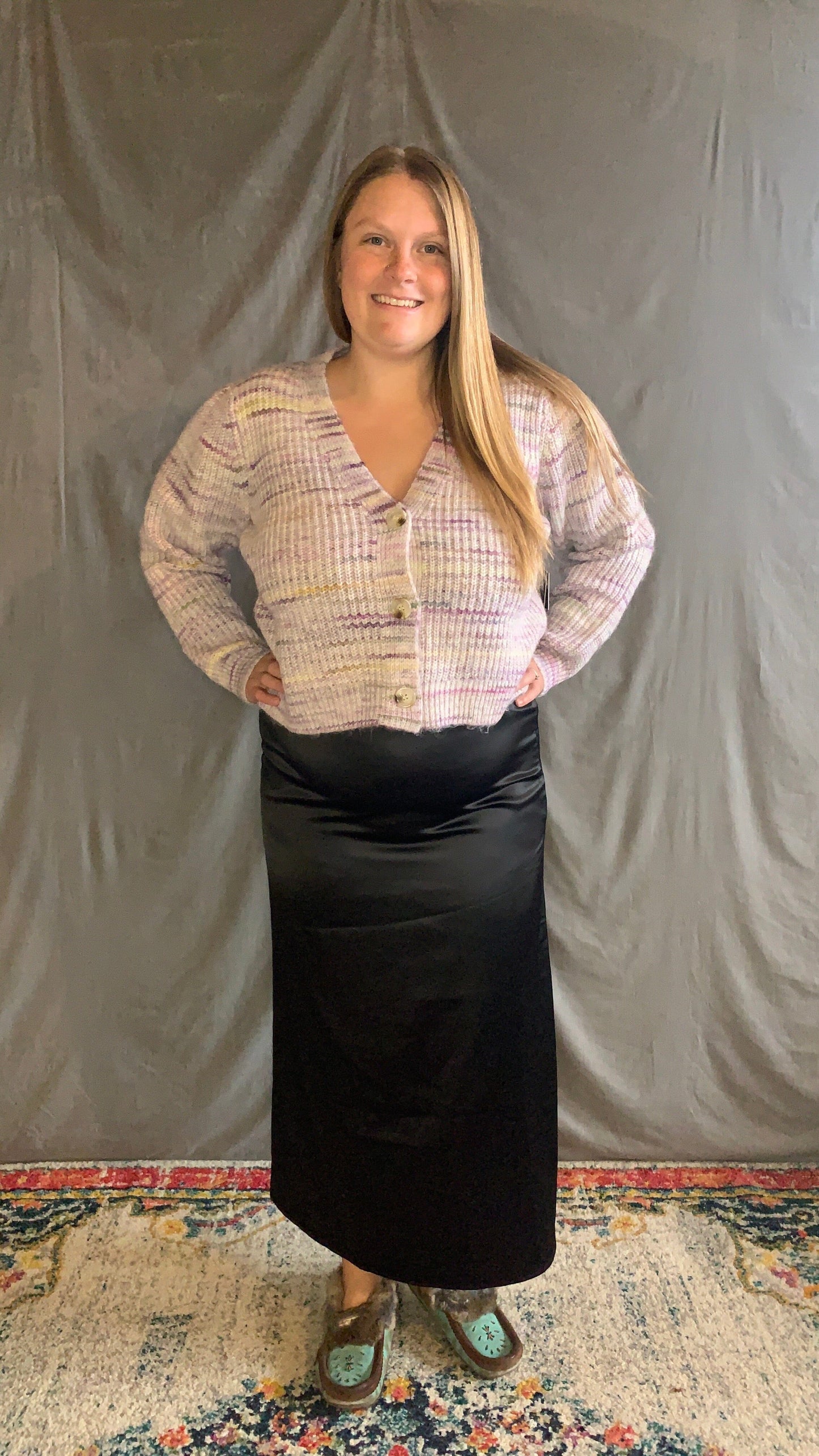Tiene Long Sleeve V-Neck Cardigan by RD Style - Lilac RD Style