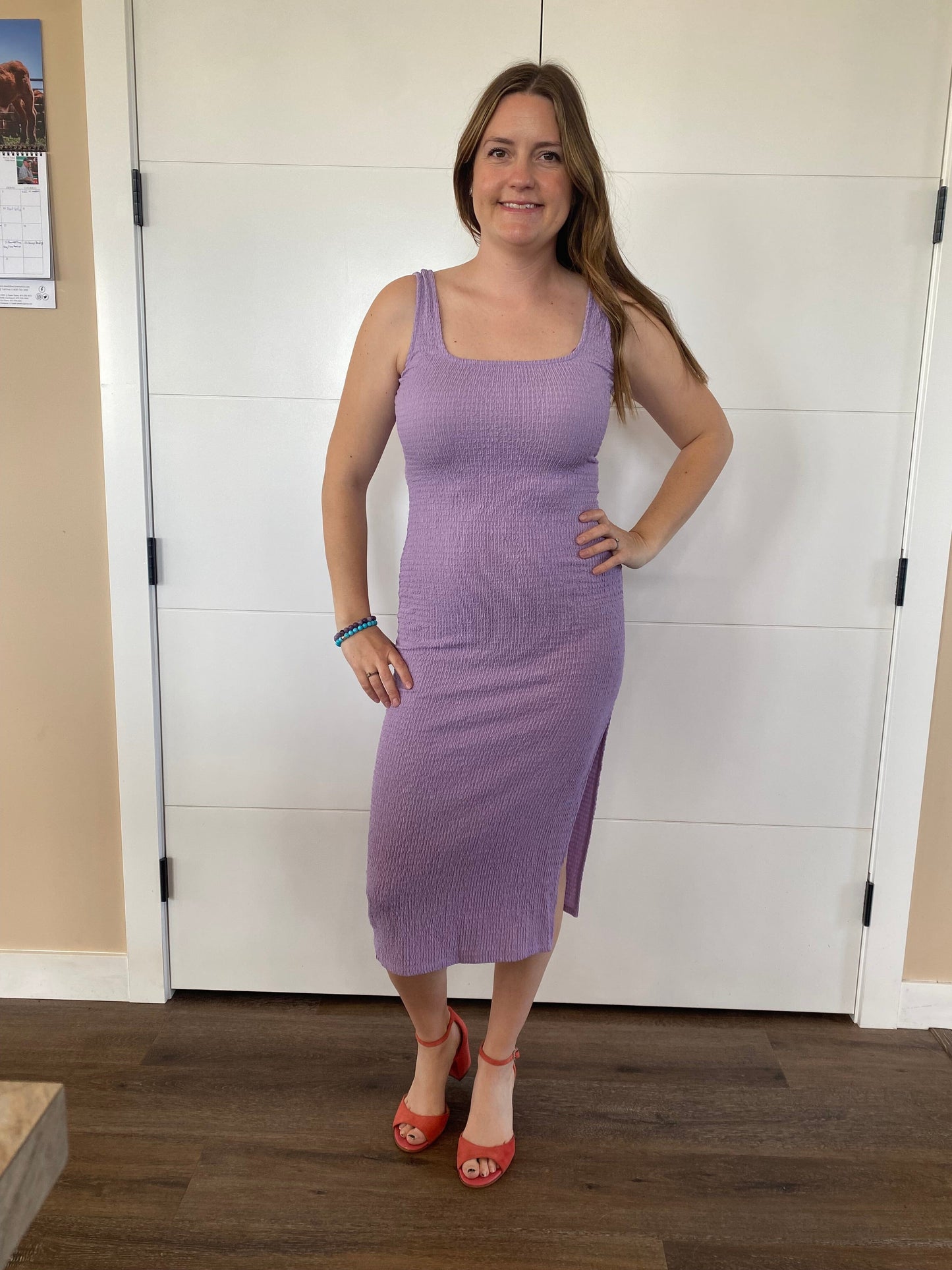 Valley Square Neck Midi Dress Sage the Label