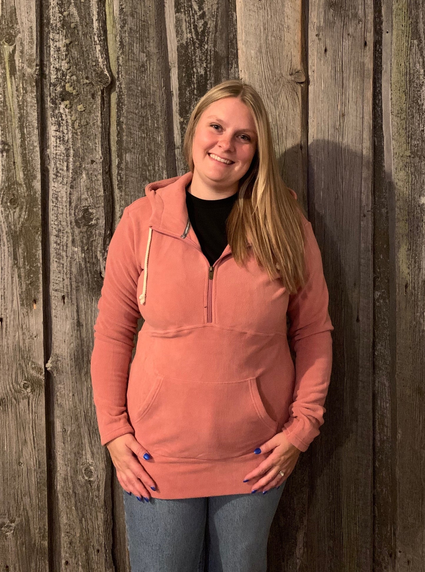 Ampersand Avenue Cozy Cutie Half-Zip- Bubblegum Sweatshirt Ampersand Avenue