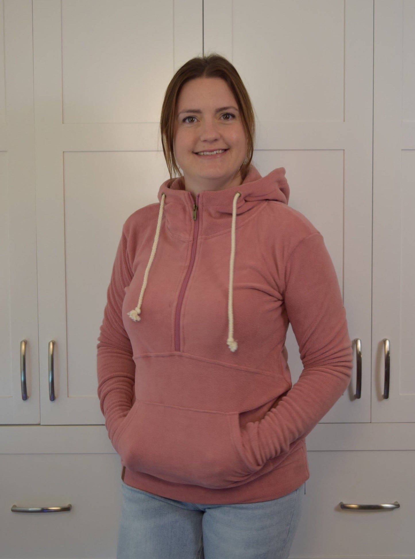 Ampersand Avenue Cozy Cutie Half-Zip- Bubblegum Sweatshirt Ampersand Avenue