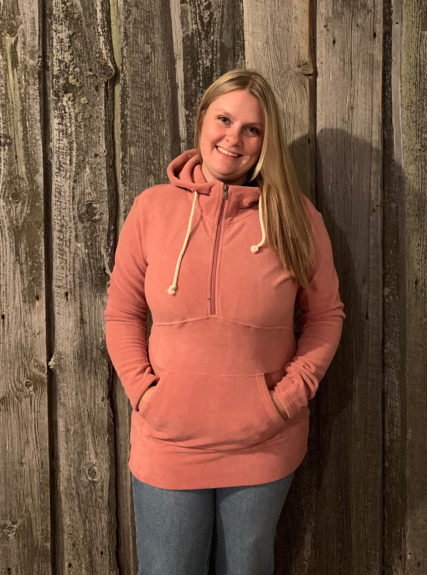 Ampersand Avenue Cozy Cutie Half-Zip- Bubblegum Sweatshirt Ampersand Avenue