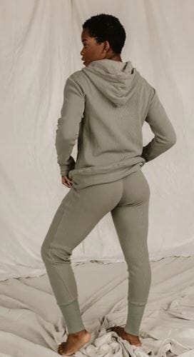 Ampersand Avenue Waffle Knit Jogger - Willow jogger Ampersand Avenue