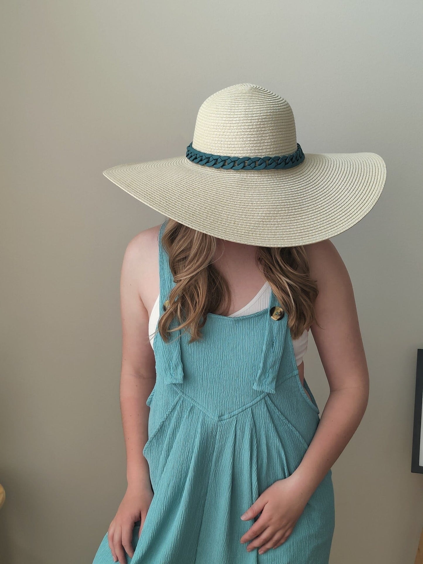 Beach Straw Hat - Natural, Khaki Hats Grace & Lace