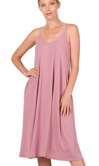 Cassandra Spaghetti Strap Dress Dress Zenana