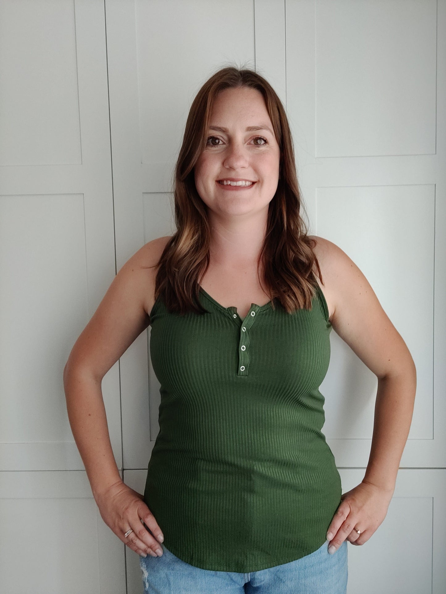 Charlie Tank - Army Green tank Zenana