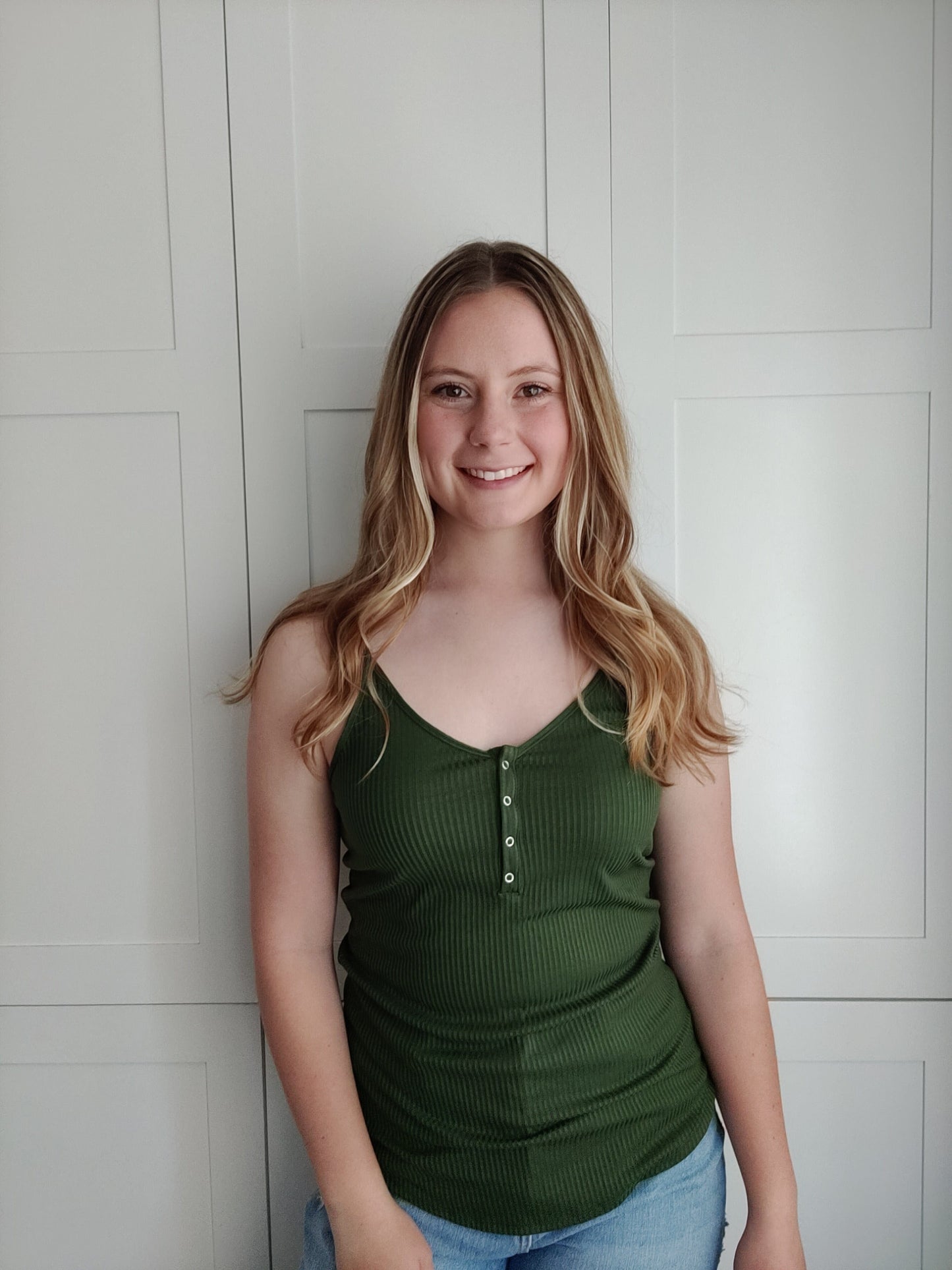 Charlie Tank - Army Green tank Zenana