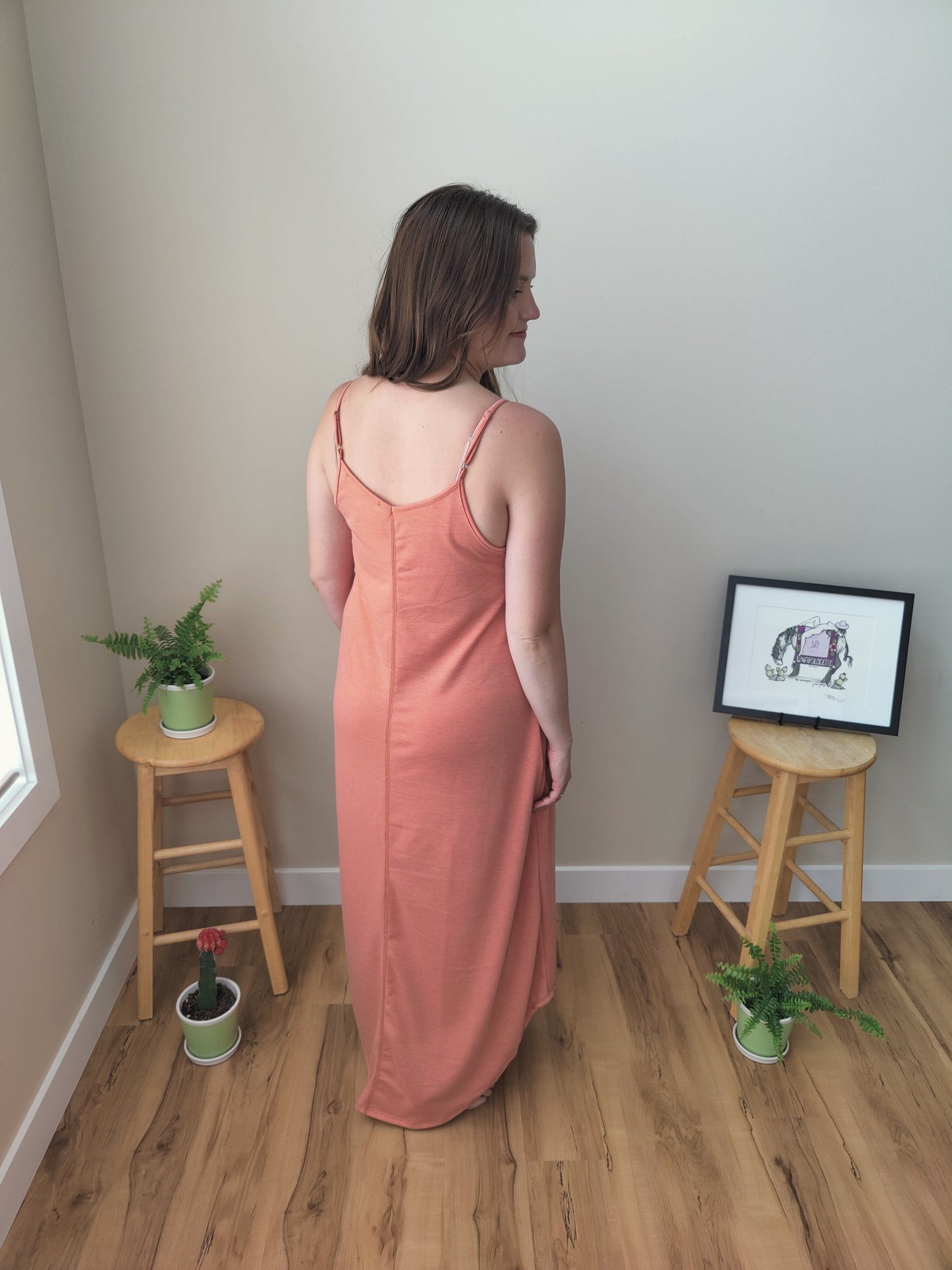 Everly Maxi Dress - Salmon Dress Three Bird Nest