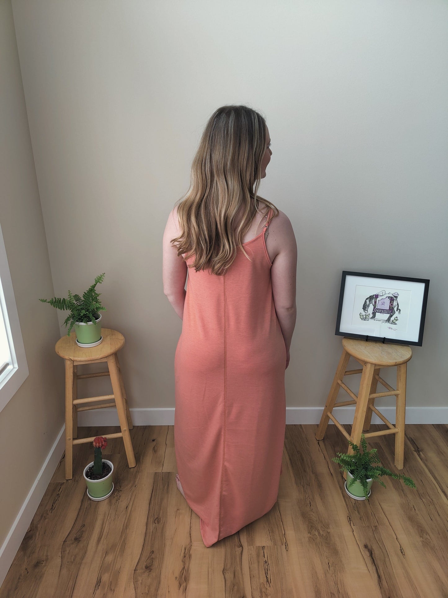 Everly Maxi Dress - Salmon Dress Three Bird Nest