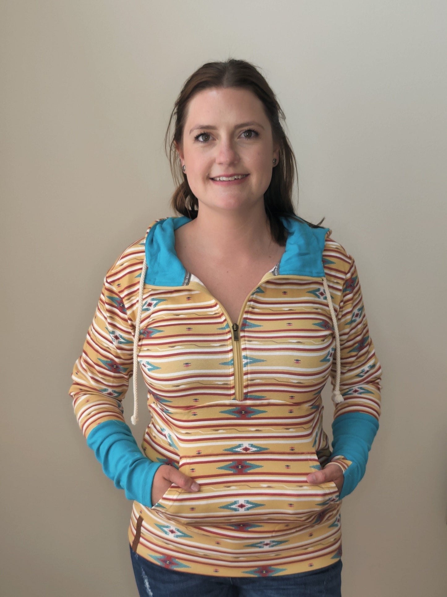 Halfzip Sweatshirt - Southwest Sunrise Sweatshirt Ampersand Avenue