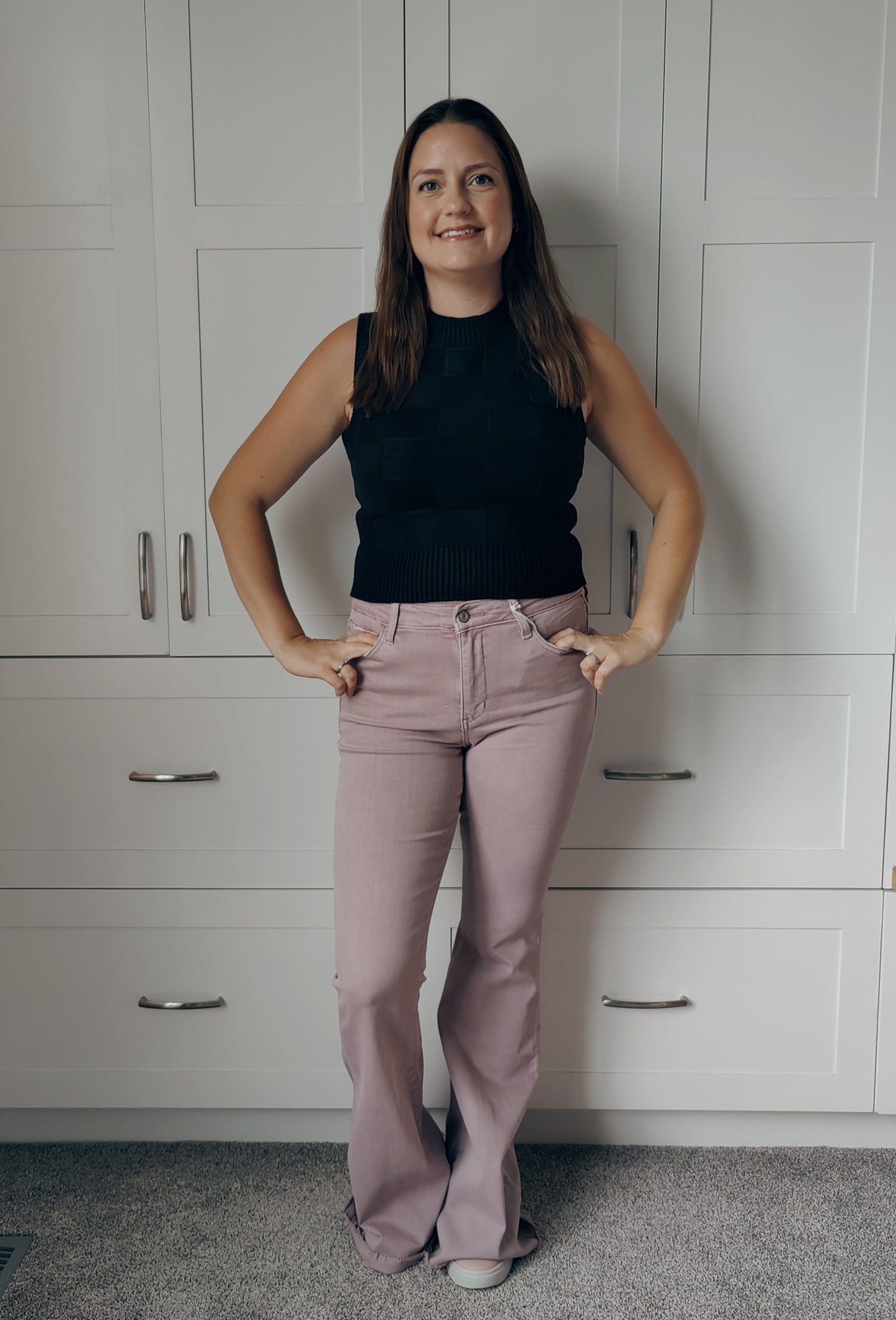 Kelly High Rise Super Flare Coloured Denim by Vervet Vervet