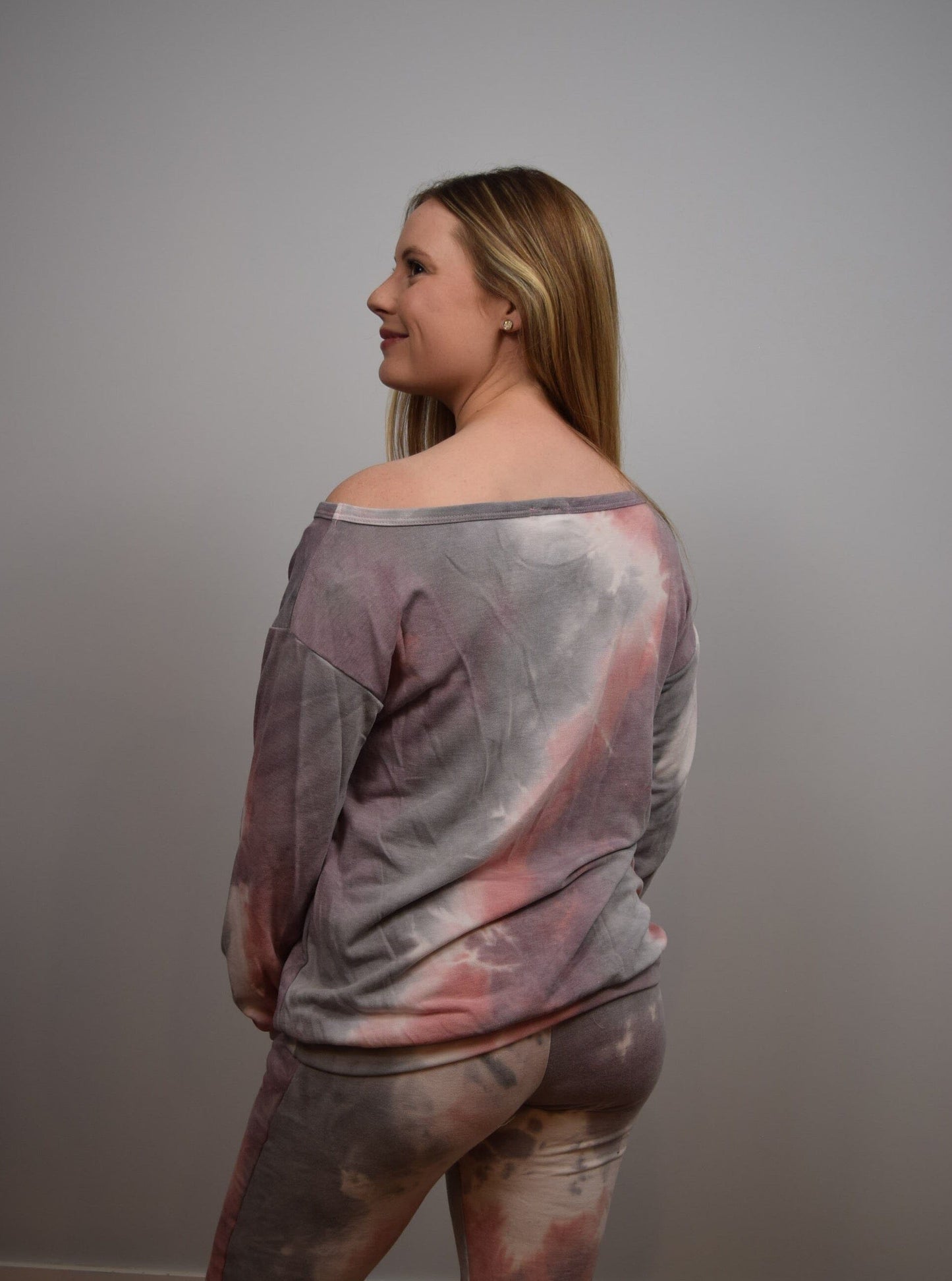 Lazy Evening Tie Dye Boat Neck Sweatshirt Heimish
