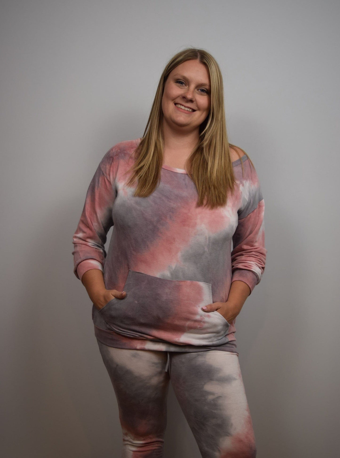 Lazy Evening Tie Dye Boat Neck Sweatshirt Heimish