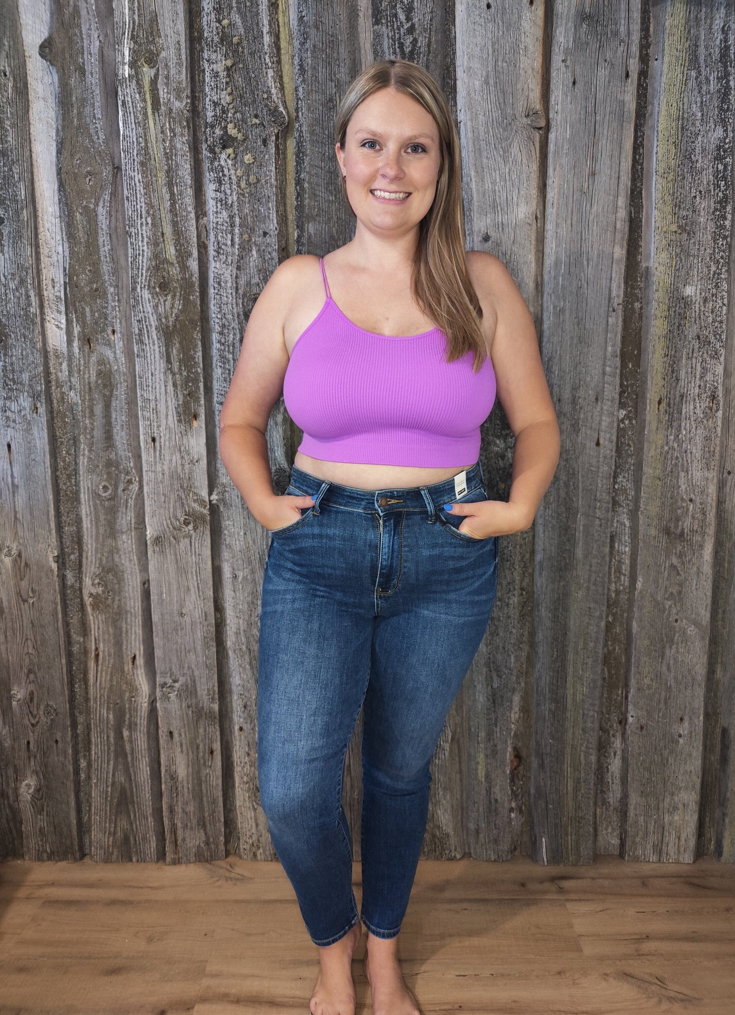 Maggie Dark wash High-waisted Shield Back Pocket by Judy Blue Jeans Judy Blue