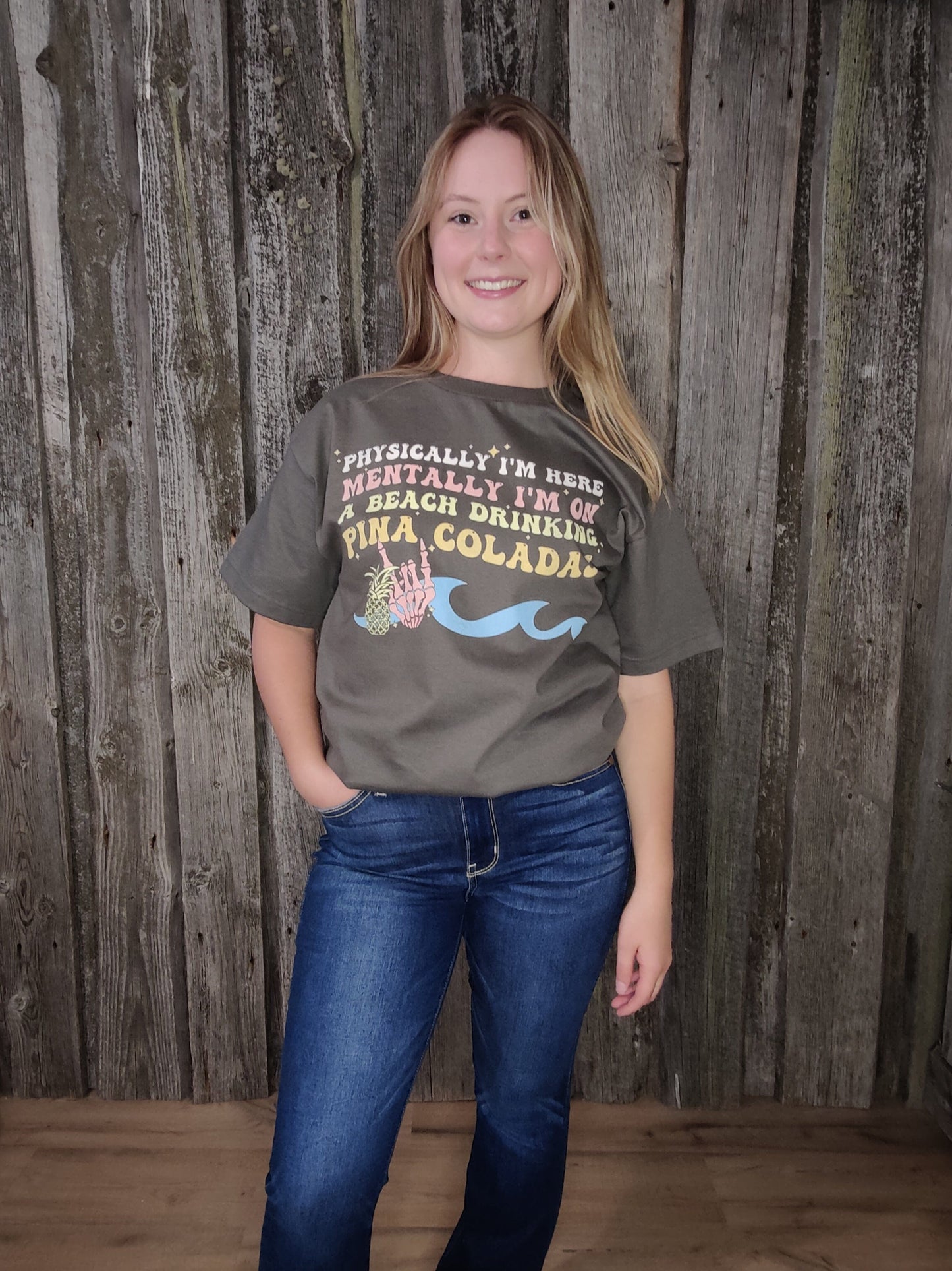 Mentally at the Beach - Dark Grey Unapologetic Boutique