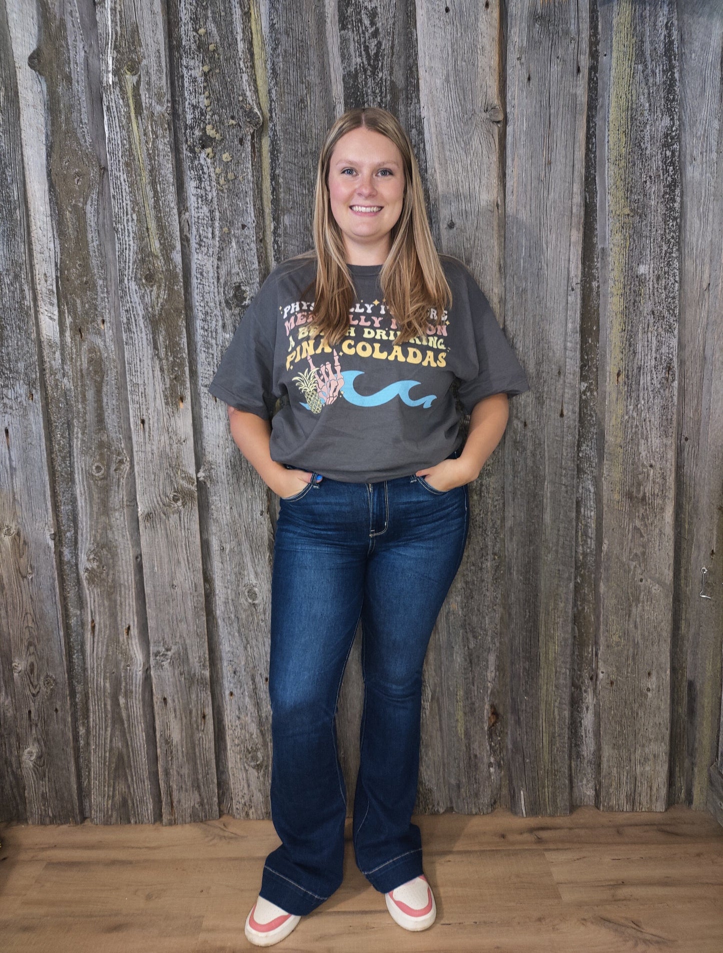Mentally at the Beach - Dark Grey Unapologetic Boutique