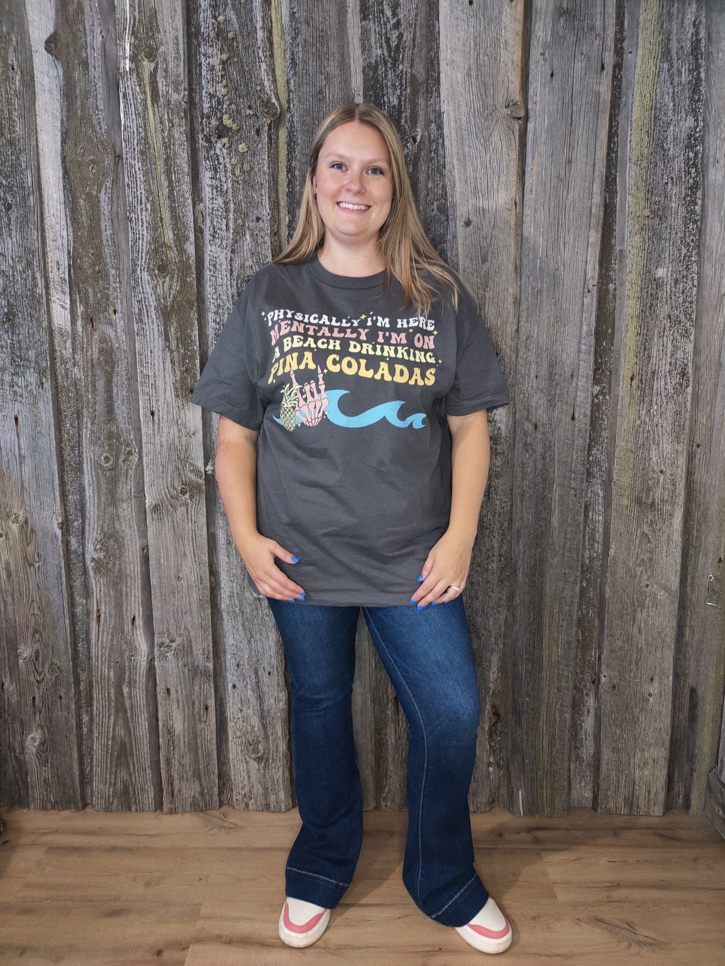 Mentally at the Beach - Dark Grey Unapologetic Boutique