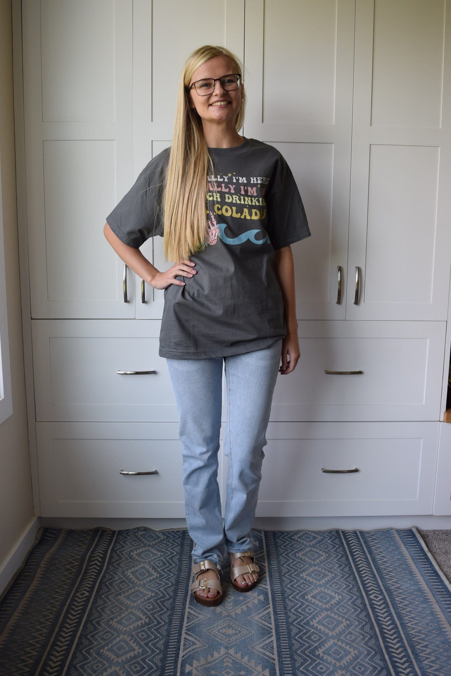 Mind's on the Beach - Dark Grey Unapologetic Boutique