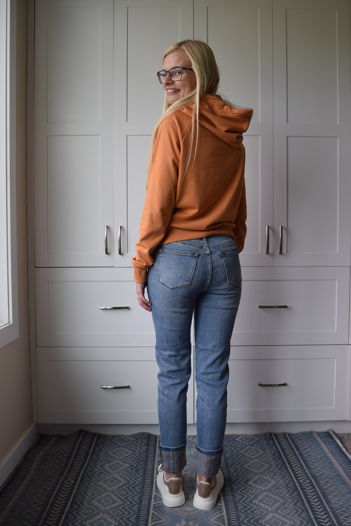 Nora Western Cuff Boyfriend Fit Jeans by Judy Blue jeans Judy Blue