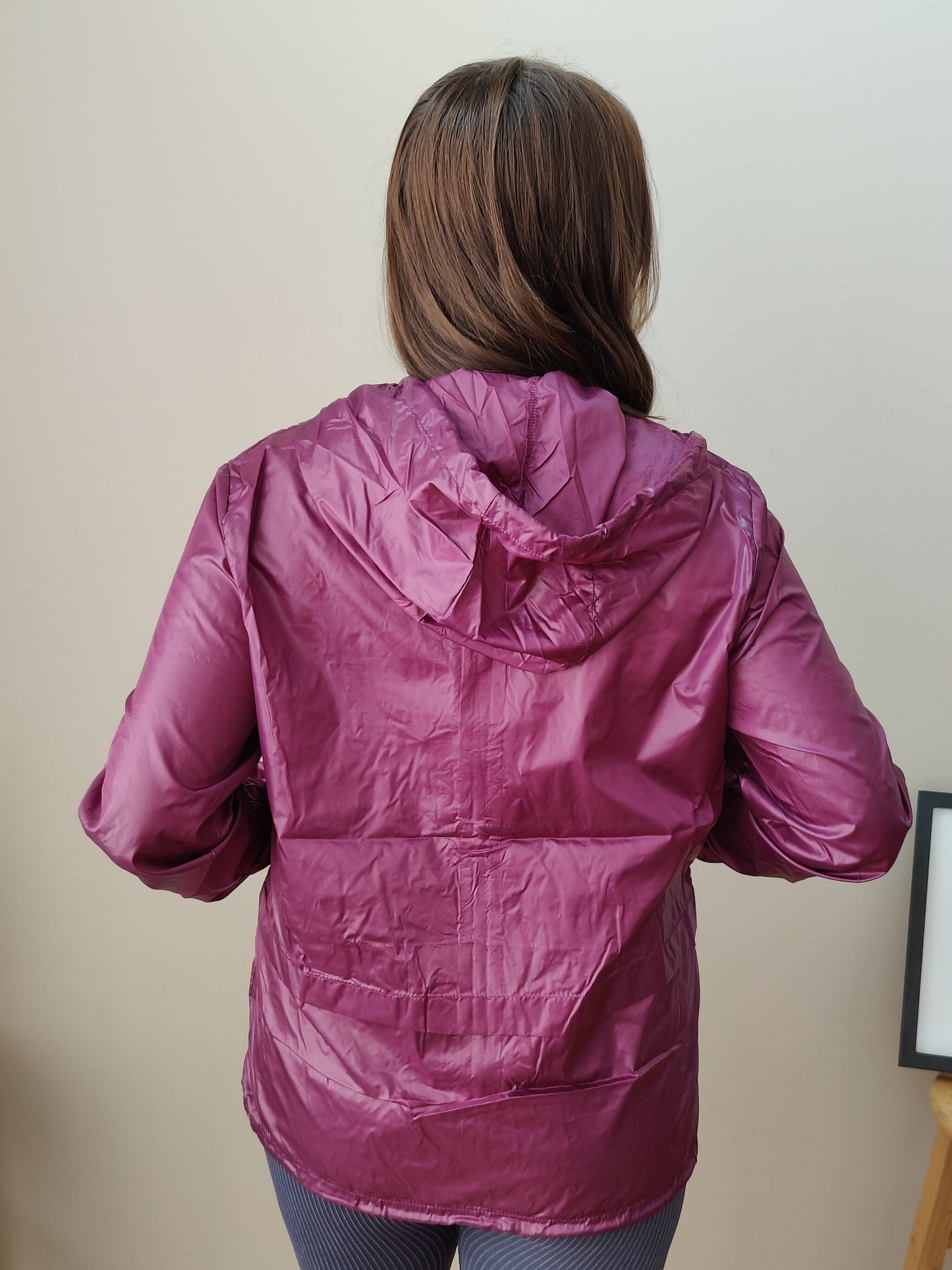 Packable Rain Jacket - Dragon Fruit Jacket Grace & Lace