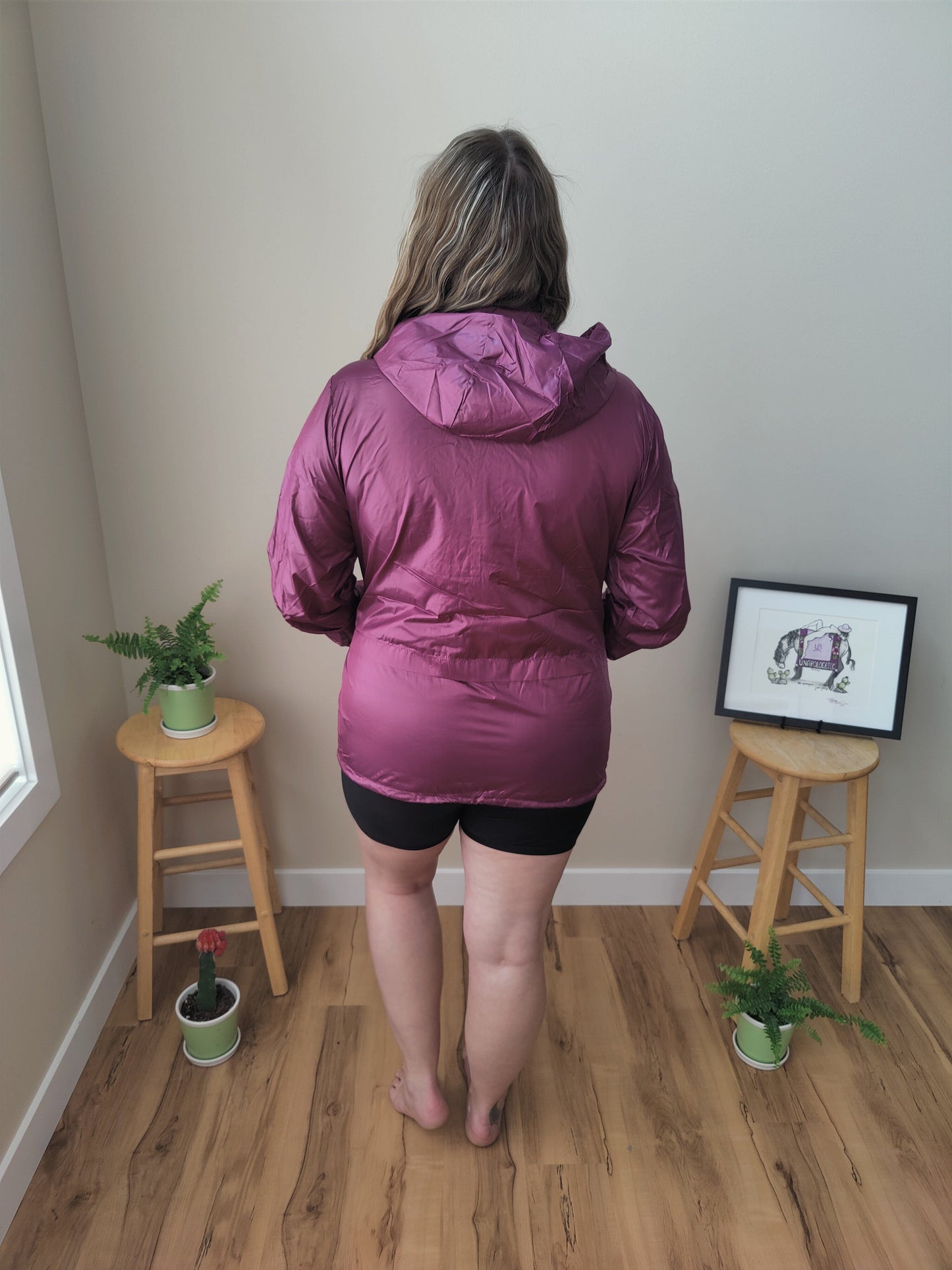 Packable Rain Jacket - Dragon Fruit Jacket Grace & Lace