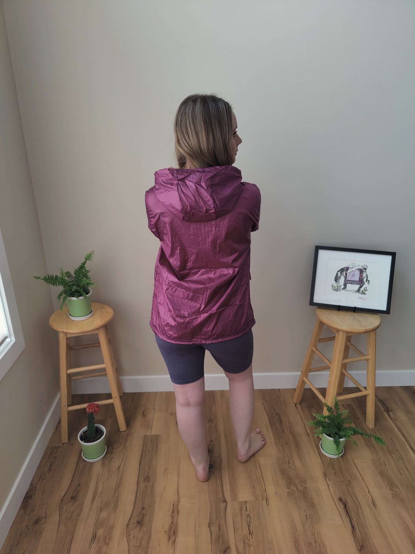 Packable Rain Jacket - Dragon Fruit Jacket Grace & Lace