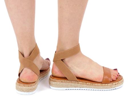 Platform Sandals - Cognac Grace & Lace