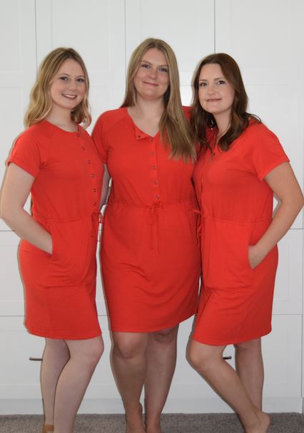 Raglan Tee Dress - Hot Red Dress Grace & Lace