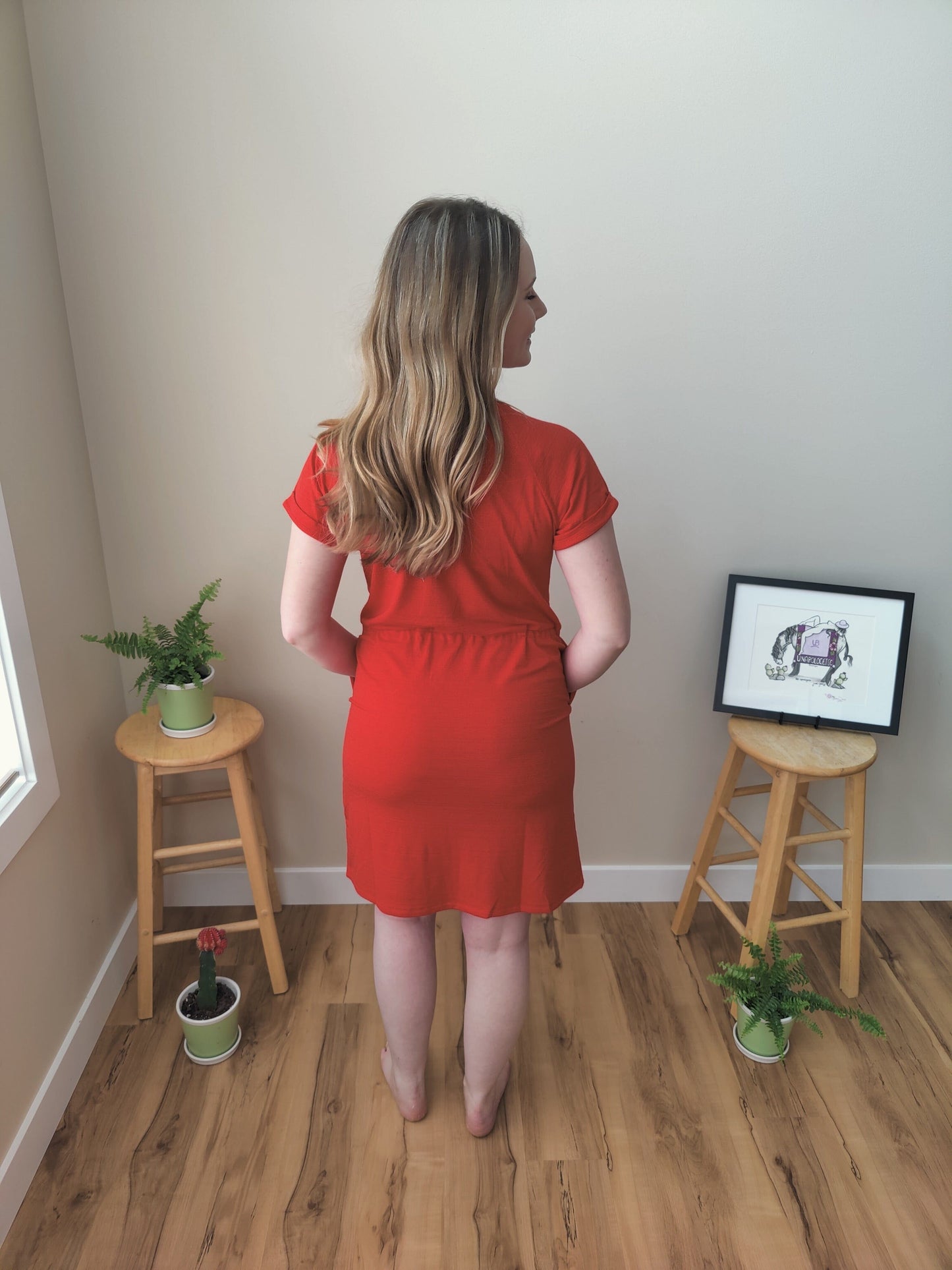 Raglan Tee Dress - Hot Red Dress Grace & Lace