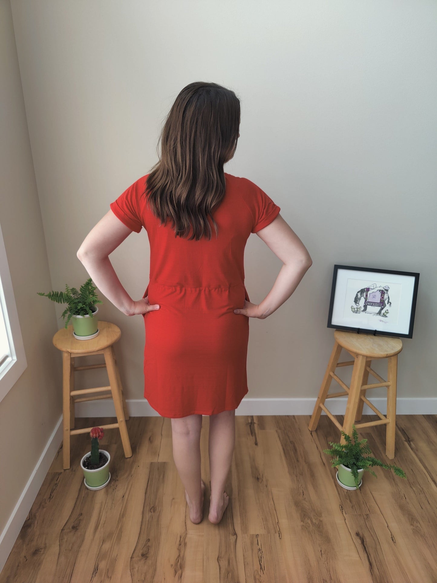 Raglan Tee Dress - Hot Red Dress Grace & Lace