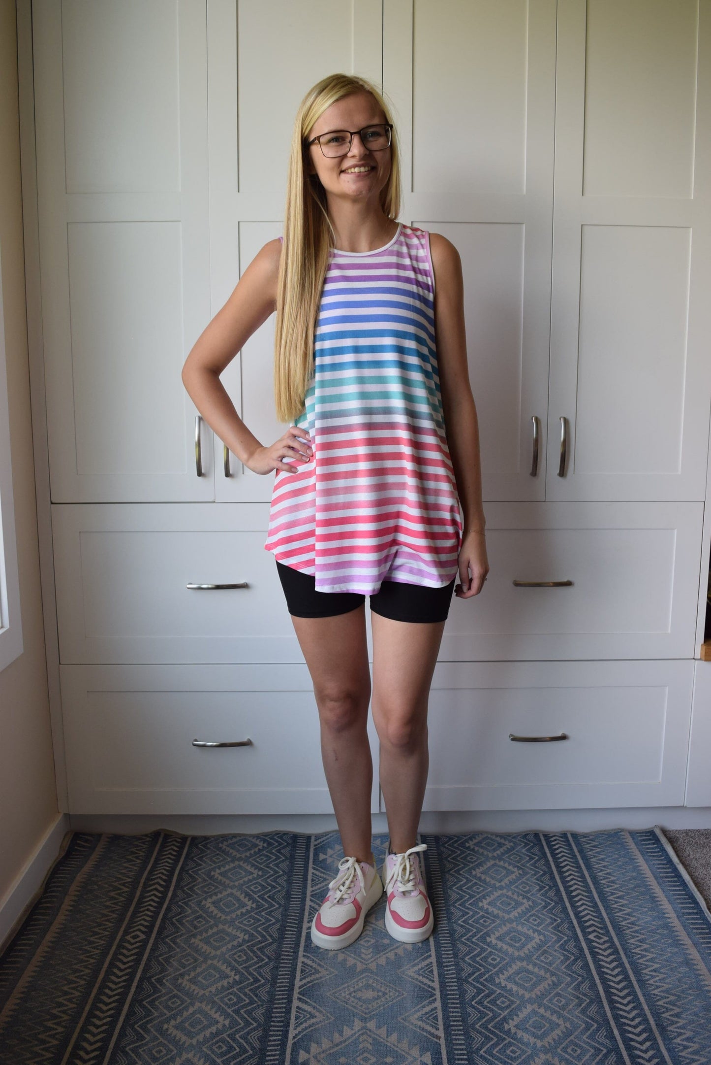 Rainbow Striped Tank Top tank Heimish