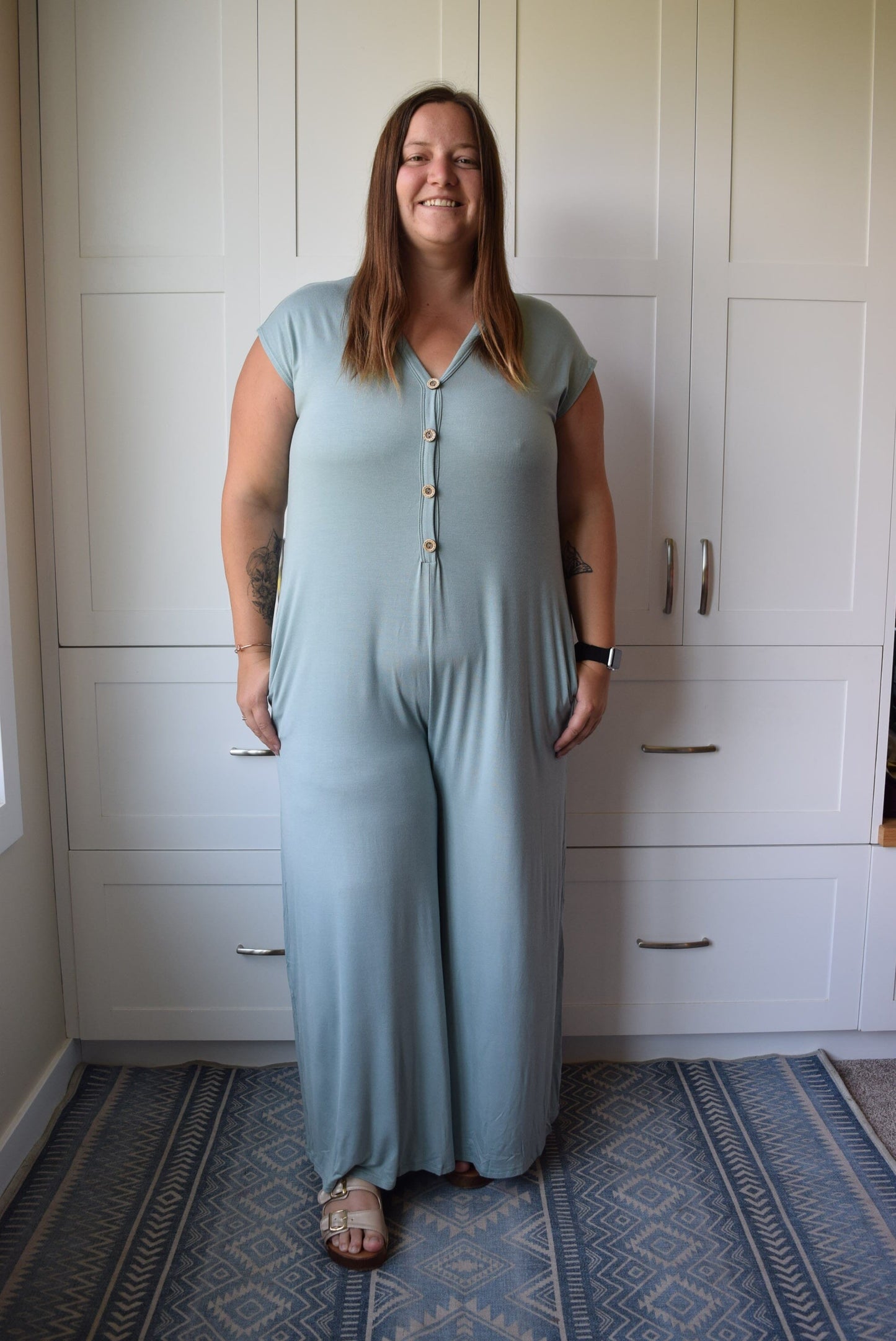 Three Bird Nest Daphne Jumpsuit - Seafoam Jumpsuit Three Bird Nest